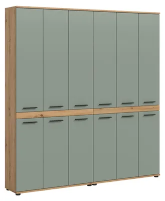 Produktbild von xonox.home Badkombination Blake Salbei / Artisan Eiche Nachbildung 180 x 191 x 31 cm