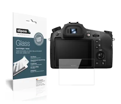 Produktbild von 2x Schutzfolie für Sony Cyber-Shot DSC-RX10 - Anti-Shock 9H Folie dipos Glass Kunststoffglas