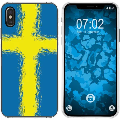 Produktbild von PhoneNatic Case kompatibel mit Apple iPhone Xs Max Silikon-Hülle WM Schweden M12