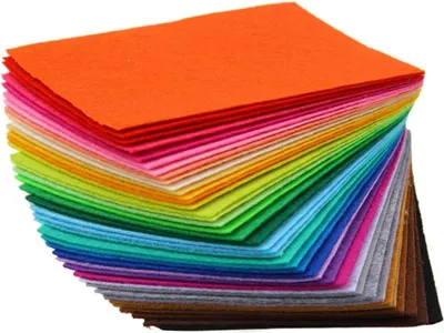 Produktbild von 40 farbige Filzstücke für Hobbyarbeiten und zum Nähen