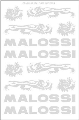 Imagen del producto de Calcomanía cromada plateada de Malossi, tamaño 11,5 x 16,8 cm