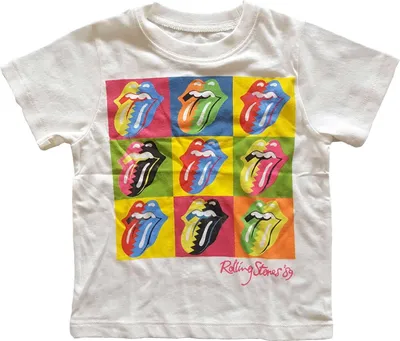 Produktbild von The Rolling Stones - T-Shirt Logo für Kinder RO434 (104) (Weiß)