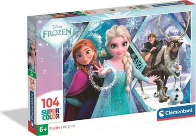 Image de CLE puzzle 104 SuperKolor Frozen 25045