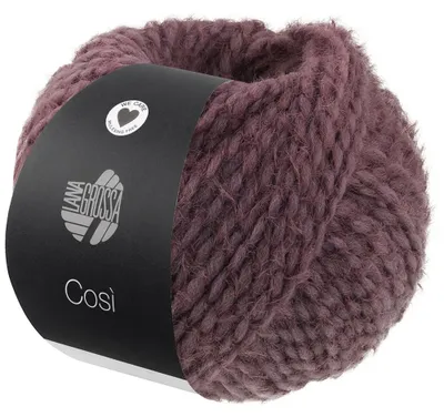 Produktbild von Lana Grossa COSÌ 50 g Flauschiges Merino-Dochtgarn mit Effektstruktur Farbe 013 - Antikviolett