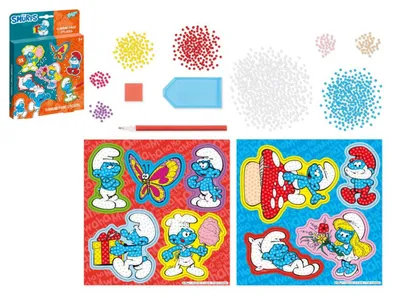 Immagine prodotto di Set creativo per dipinti con strass "I Puffi" in scatola 18x25x2 cm