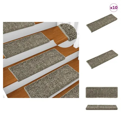 Obrázok produktu pre vidaXL Podložky na schodíky 10 ks 65x21x4 cm Sivá - Podložky na schodíky