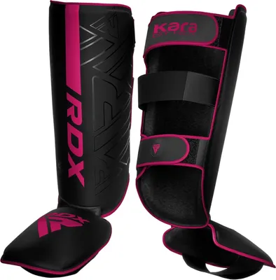 Produktbild von RDX Schienbeinschoner Kickboxen Kampfsport Muay Thai Training, Maya Hide Leder Kara Thaiboxen Schienbeinschutz, Schienbeinschützer Sparring Boxen Krav MAGA MMA Karate Taekwondo (MEHRWEG)