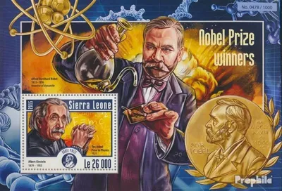 Produktbild von Briefmarken Sierra Leone 2015 Mi Block 792 (kompl. Ausg.) postfrisch Nobelpreis