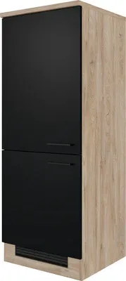 Produktbild von Flex Well Kühlumbauschrank für 88er Einbaukühlschrank Capri BxTxH 60 x 60 x 161 cm schwarz matt antifingerprint zerlegt