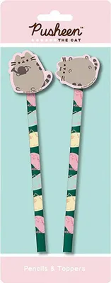 Produktbild von Pusheen - Bleistift, Botanisch Set 2er-Pack PM4354 (Einheitsgröße) (Grün/Pink/Gelb)