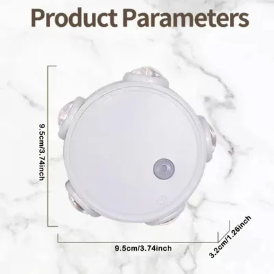 Immagine prodotto di Luce notturna a forma di occhi di gatto - Sensore di movimento - Luce RGB - Set da 4 - Ricaricabile tramite USB - Magnetica - Bianco