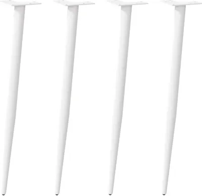 Obrázok produktu pre Nohy ku konzolovému stolu, kužeľovitý tvar, 4 ks, biele, 72-73 cm, oceľové