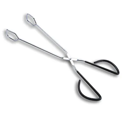 Produktbild von Lange BBQ Scherenzange | Grillzange [Länge-37cm] - universal Küchenzange | BBQ Mehrzweckzange | stabile Fleischzange hitzebeständig | Wurstzange | rutschfeste Servierzange | Gourmetzange | Gebäckzange