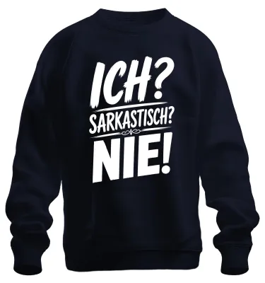 Zdjęcie produktu dla Bluza z nadrukiem "Ironia, humor, sarkazm, cynizm, bezczelność", kolor granatowy, rozmiar M