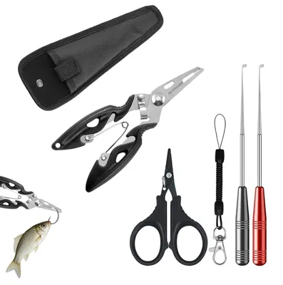 Immagine prodotto di Set di accessori da pesca 6 pezzi con pinza e sganciagancio
