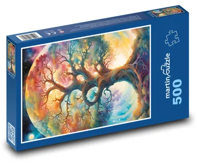 Produktbild von Puzzle 500 Bunter kosmischer Baum - martinpuzzle