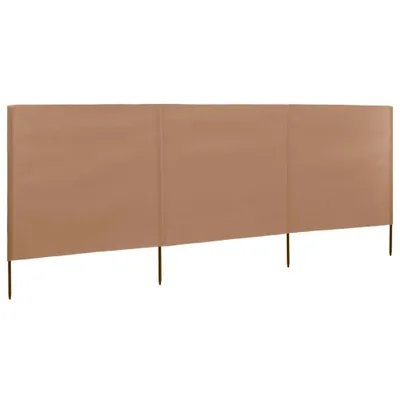 Zdjęcie produktu dla Parawan 3-Skrzydłowy Z Tkaniny, 400X80 Cm, Taupe Lumarko!
