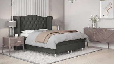 Produktbild von Boxspringbett Saturn Bonellfederkern inkl. 7-Zonen Topper T-30 - Boxspringbett mit Bettkasten, mit Lieferung