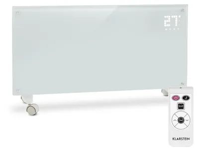 Obrázek produktu pro Klarstein Elektrický ohřívač, konvektor s podlahovými válečky, mobilní elektrický ohřívač, energeticky úsporný, tenký, tichý elektrický ohřívač, samostatný elektrický ohřívač s termostatem, 2000 W