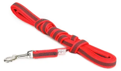 Produktbild von IDC Color & Gray gumierte Leine, 14 mm x 3 m mit Schlaufe, Rot-Grau