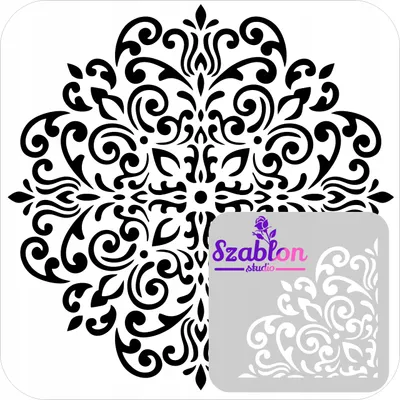 Produktbild von szablon-studio Mandala Wand-Schablone 70cm