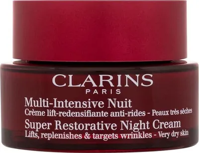 Image de Clarins - Super Restorative Night Cream (peau mature et très sèche) - Crème de nuit 50 ml