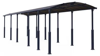 Produktbild von Palram - Canopia Aluminium Carport Arcadia Alpine 12700 Anthrazit 1285x359x352 cm