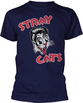 Image de Stray Cats - T-shirt homme/femme unie PH3810 (XXL) (Marine)