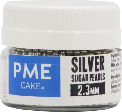 Zdjęcie produktu dla Cukrowe perełki dekoracyjne 100g 2.3 mm srebrny  PME