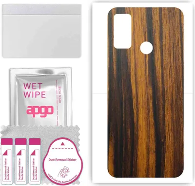 Produktbild von apgo Rückseite Schutzfolie, Skin, kompatibel mit Ulefone Note 10, Hinten Displayschutzfolie aus Vinylfolie, kratzfest, einfache Montage - Tigerwood