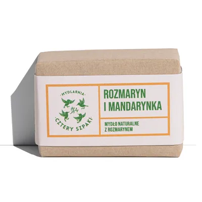 Obrázek produktu pro Mydlarnia Cztery Szpaki Naturalne mydło w kostce z rozmarynem Rozmaryn i Mandarynka, 110g