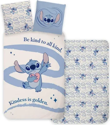 Produktbild von Disney Stitch "Be kind to all kind" - Bettwäsche-Set, 135x200 & 80x80