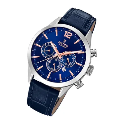 Produktbild von Festina Chronographen TIMELESS CHRONOGRAPH Blue - Rose-gold