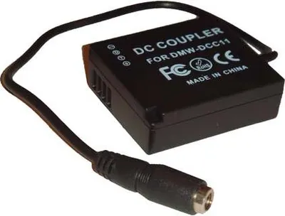 Produktbild von vhbw DC Kuppler Netzadapter kompatibel mit Panasonic DMW-BLE9E, DMW-BLG10E, DMW-BLE9, DMW-BLG10 Akku