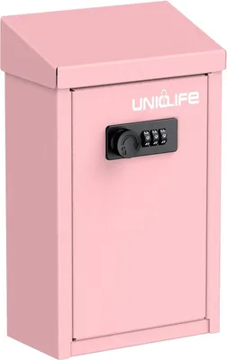 Produktbild von Metallbriefkasten für draußen mit Zahlenschloss - sichere Spenden- und Sammelbox mit Oberverschluss - Stahlwandmontage Geldbox für Büro, Geschäfte und Zuhause