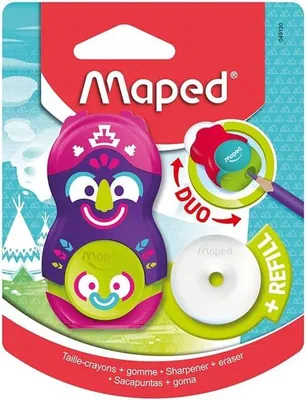 Produktbild von Famanu Radiergummi und Anspitzer im Turmdesign - Für Kinder und Schule