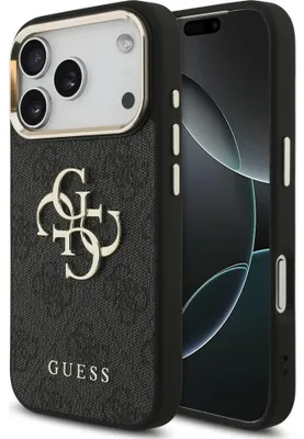 Productafbeelding van Guess 4G Classic Logo telefoonhoesje voor iPhone 18 Pro / 17 Pro, zwart