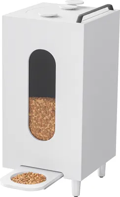 Immagine prodotto di Dispenser di cibo secco Bianco 20L Gatto Cane Dispenser Alimentatore con Ciotola 10208