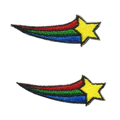 Produktbild von Aufnäher - Sternschnuppe - klein bunt 2er Set - Patch