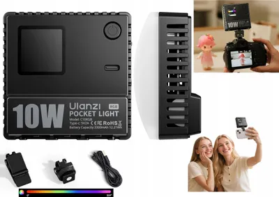 Image de Lampe LED 10W VIDEO 1800K-9000K pour caméra de téléphone / Ulanzi C10RGB RGB