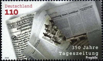 Produktbild von Briefmarken BRD (BR.Deutschland) 2000 Mi 2123 (kompl.Ausg.) postfrisch 350 Jahre Tageszeitung