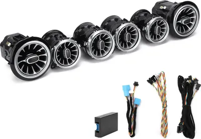 Obrázok produktu pre 6 ks 64 farebných predných LED turbín s ventilačným otvorom pre okolité osvetlenie pre Mercedesbenz Eklass W213 C238 20172021
