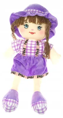 Produktbild von Stoffpuppe Kuscheltier mit Hut und Kleid 50cm