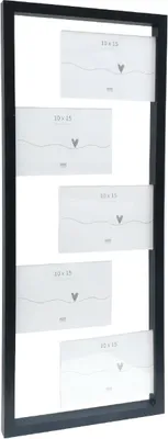 Zdjęcie produktu dla Ramka na zdjęcia Deknudt S68UA2 czarna 10x15 cm na 5 zdjęć