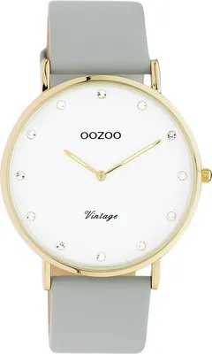 Immagine prodotto di Oozoo Orologio da polso in pelle grigia C20245 Serie Vintage orologio analogico unisex al quarzo UOC20245