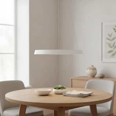 Productafbeelding van Design hanglamp Ormi Ø 60cm wit, AI-gegenereerde afbeelding