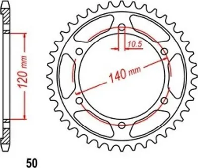 Obrázek produktu pro Rozeta Z 42 530 pro Kawasaki VN ZX-R ZZ-R Suzuki GSX GSX-R TL