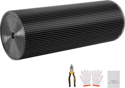 Obrázok produktu pre SucceBuy záhradný plot 61 cm x 15,2 m, veľkosť ôk 1,27x1,27 cm, pozinkovaný drôt φ1,06 mm s vinylovým poťahom, zváraný plot pre záhradné rastliny, výbehy pre králiky a ochranu proti hadom