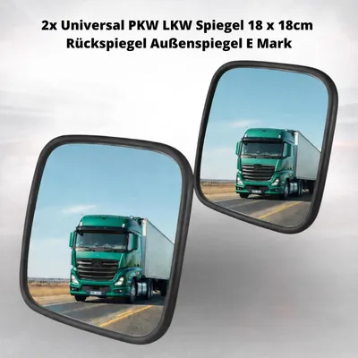 Immagine prodotto di 2 specchietti retrovisori universali per auto e camion, 18 x 18 cm, omologazione E