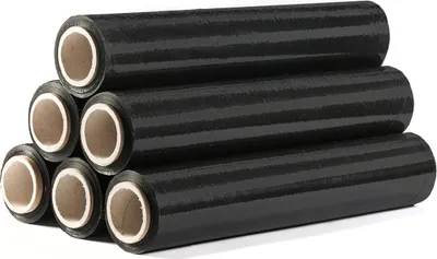 Produktbild von Umzugsfolie für Möbel und Paletten - vielseitige Stretchfolie – schwarz / 6 Rollen